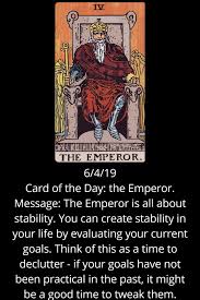 It is used in game playing as well as in divination. Card Of The Day The Emperor Message The Emperor Is All About Stability You Can Create Stability In Your Life By Evaluating Tarot Tarot Book Tarot Learning