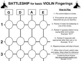 Battleship For Basic Violin Fingerings Orchestra Violin