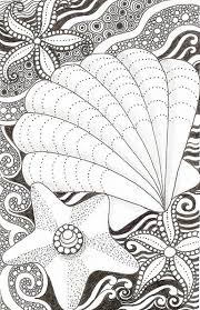 Zentangle Starfish Coloring Pages For Adults Zentangle Patterns Zentangle Drawings Zentangle