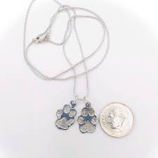 Custom Paw Print Necklace Custom Jewelry Design Paw Jewelry Paw Necklaces