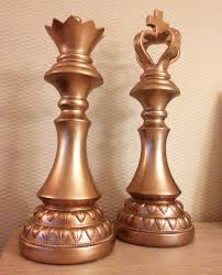 King And Queen Of The House Decoration Jline Dressoir Chess King Queen Copper Chess Tattoo Chess Piece Tattoo Chess Queen
