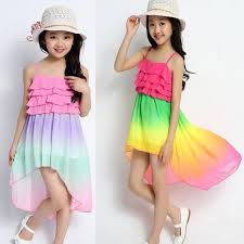 2015 Summer Girl Candy Color Beach Dress 3 4 5 6 7 8 9 10 11 12 13 Years Old Chiffon Girls Baby Girl Clothing Vestid Girl Outfits Kids Outfits Girls Kids Dress