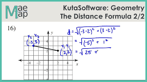 Kutasoftware Geometry The Distance Formula Part 2 Youtube