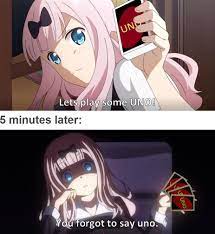 Just a friendly game of uno : r/Animemes