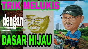 Cara Melukis Wajah Dengan Cat Dasar Warna Hijau Melukis Wajah Wajah Warna