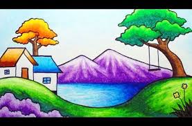 Di negara ini terdapat sekolah senilukis peringkat tinggi yang menawarkan. How To Draw Village Scenery Step By Step Easy Scenery Drawing Of A Lakeside Village For Beginners Youtube Pemandangan Gambar Lanskap Gambar