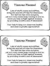 Tissues Please Letter To Parents Freebie Letter To Parents Parent Teacher Communication Teacher Forms