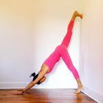 Next In The Sequence Toward Hanumanasana Is Downdog Splits Or 3 Legged Dog At The Wall To Take The Pose Start In Dow Downdog Downward Facing Dog Iyengar Yoga