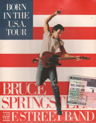 1985 bruce springsteen born in the usa tour poster, framed. Bruce Springsteen Born In The U S A Ticket Stub Uk Tour Programme 199670 Tour Program
