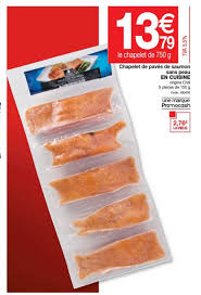 Offre Chapelet De Paves De Saumon Sans Peau En Cuisine Chez Promocash