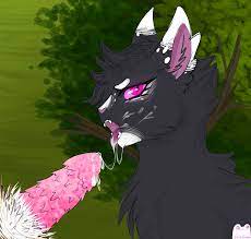 animal genitalia animal penis artist name black body black fur  bodily fluids cum cum drip cum in mouth cum inside cum on face disembodied  penis domestic cat dripping eyelashes