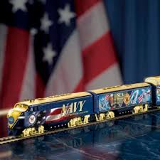 Ho Scale U S Navy Express Illuminated Train Collection Navy Sailor Christmas Ho Scale