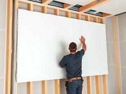 Finished commercial drywall walls ready for paint