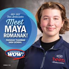 Meet Maya Romanak! The Paducah Tilghman High School junior is the daughter  of Denise and Eric Romanak. She is a member of the Paducah Area Chamber of  Commerce Youth Lead Program, Tilghman's