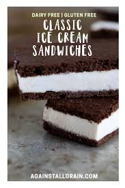 Classic Ice Cream Sandwich Paleo Gluten Free Against All Grain Recipe Ice Cream Sandwich Graham Cracker Recipes Frozen Desserts