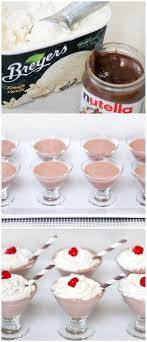 Mini Nutella Shakes Recipe Sweet Drinks Nutella Shake Delicious Desserts