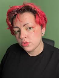 Guy Wearing Colored Mascara