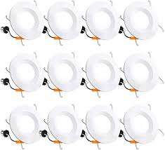 Amazon Com 12 Pack 5 6 Inch Led Recessed Lighting Baffle Trim Cri90 15w 100w 1100lm 3000k Warm White Dimmable Recessed Lighting Damp Rated Led Recessed Downlight Etl Listed Home Improvement