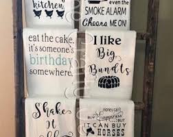 Kitchen Towel Flour Sack Tea Towel Dish Towel Funny Etsy Holiday Kitchen Towel Flour Sack Tea Towels Tea Towels