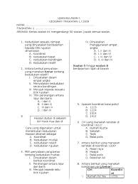 Contoh soalan persamaan garis lurus tingkatan 4 sejarah, contoh soalan persamaan garis lurus tingkatan 4 novel, contoh soalan persamaan gari. Ujian Geografi Tingkatan 1