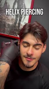 Helix piercing #helixpiercing #piercing #piercer #pierced #fyp #viral  #earpiercing