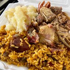 To serve your puerto rican rice and beans, place a large mound of freshly cooked rice in each serving bowl. I Ate Puerto Rican Rice And Beans Pernil De Cerdo And Stewed Yuca Food