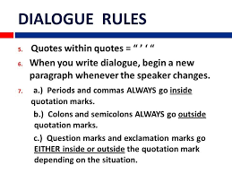 Dialogue Rules Separate Quotations From Dialogue Tags With In 2020 Quote Within A Quote Quotations Dialogue Rules