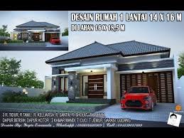 Denah rumah berbagai type, 1 lantai dan 2 lantai. Desain Rumah 1 Lantai 16x14 M 3 Ruang Tidur Youtube Desain Rumah Kecil Desain Rumah Desain Rumah Bungalow