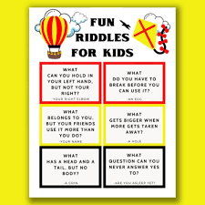 Sudoku hard is easy to play and the rules are simple. Printable Riddles For Kids