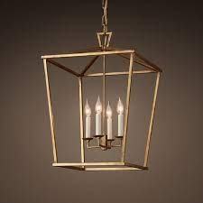 Vintage Geometric Cage Frame 4 Candle Light Kitchen Foyer Pendant Light In Brass Foyer Pendant Lighting Restoration Hardware Lighting Vintage Pendant Lighting