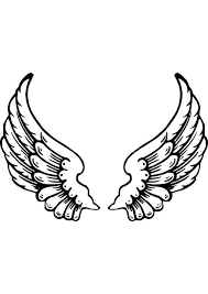 Angel coloring pages are another commonly searched for variety of children's coloring pages. Pin By Krystian Brzezinski On Tatuaz Angel Coloring Pages Black Angel Wings Free Clip Art