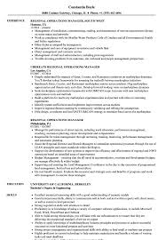 Regional Operations Manager Resume Samples Velvet Jobs