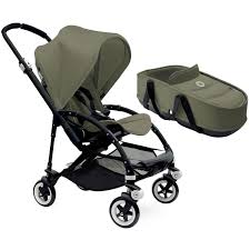 Bugaboo Bee3 Stroller With Bassinet Black Dark Khaki Stroller Bugaboo Bee Bugaboo