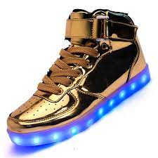 Leuchtdioden werden immer mehr in modernen und klassischen leuchten verarbeitet. Grosshandel 7 Farben Led Leuchtende Schuhe Gold Silber High Top Herren Damen Leuchten Korb Led Schuhe Fur Erwachsene Usb Wiederaufladbare Schuhe 35 46 Von Jinglemz 26 6 Auf De Dhgate Com Dhgate