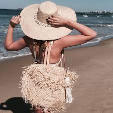 An Ocean Nomad Kind Of Weekend Bags Beach Fun Summer Summervibes Beachbabes Seashells Hat Fashion Fun Coastal Coasta Coastal Style Style Beach Babe