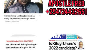 file, standard taking advantage of the political lull at the coast after mombasa governor hassan joho halted political rallies in the counties. Kenya Prophecy Update Dr Mukhisa Kituyi Apostle Fred Youtube