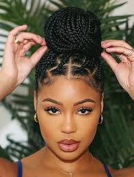 For a round face to pull off a short ponytail gel hairstyle do a deep side parting or . 20 Coolest Knotless Box Braids For 2021 The Trend Spotter