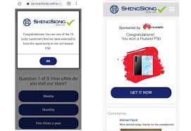 2,793 likes · 5 talking about this · 21,810 were here. Sheng Siong Urges Shoppers Not To Believe Scam Message About Winning A Huawei P30 Digital Singapore News Asiaone
