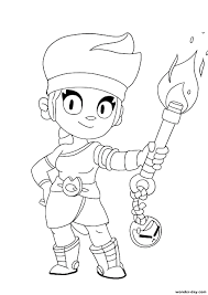 Brawl stars amber coloring pages. Amber Brawl Stars Coloring Pages Print A New Brawler