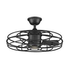 Shengwei boyu enclosed bladeless ceiling fan with lights flush mount bedroom light and remote modern caged low profile 21.6 inch 72w invisible acrylic blades metal shell ceiling fan (white) $189.00. Black Ceiling Fans Lighting The Home Depot