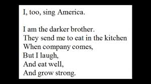 I Too Recited By Langston Hughes I Too Sing America Walt Whitman I Hear America Singing Youtube Langston Hughes Singing Walt Whitman