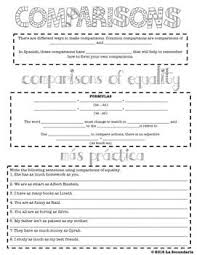 Students Will Learn To Make Comparisons In Spanish With This Graphic Organizer The More Practice Allows Student Graphic Organizers Spanish Comparisons Spanish