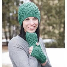 Free knitting pattern for a cowl using celtic cables. Brigid Hat And Mitts Free Cable Knit Pattern Download Knitting Bee