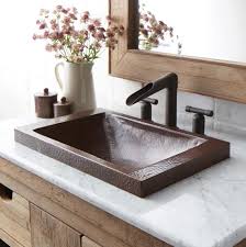 hana 20 inch copper drop in bathroom