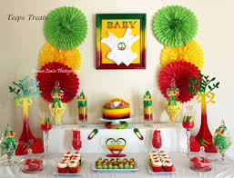 Shrimp, jicama and mango salad. Jamaica Theme Party Decorations Novocom Top