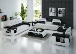 Spécialiste de la vente en ligne de mobilier de luxe : Cuir Rembourrage Canapes Canape De Luxe Sofagarnitur Salon 3 2 Set Ensemble Ebay