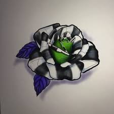 Done by chelsea sankey, ikonic ink state college pa. Beetlejuice Rose Beetlejuice Hallowentattoos Rose Beetlejuice Tattoo Halloween Tattoos Spooky Tattoos