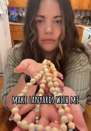 Make my coworkers a lanyard with me! 📿 #diy #lanyard #beads #lanyards...