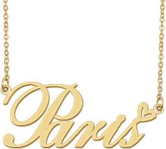 Aoloshow Personalized Heart Name Necklace Gold Jamaica