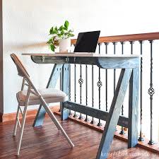 Diy Fold Away Desk From 2x4s In 2020 Fold Away Desk Wood Table Diy Craft Table Diy